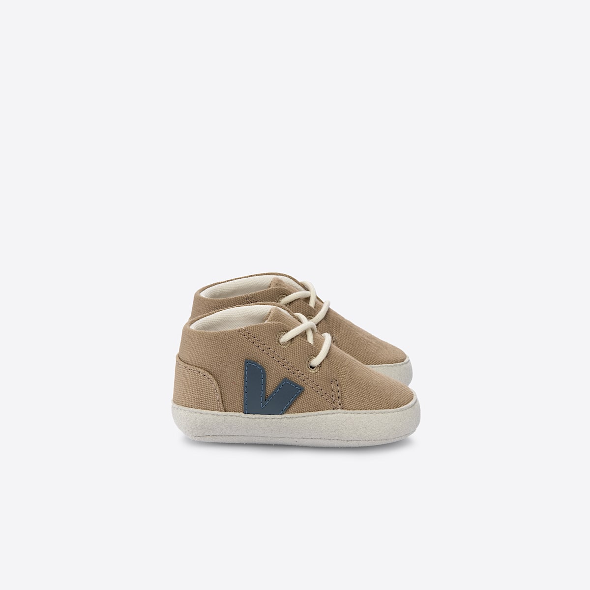 veja baskets baby coton-biologique marron BB0103258 Lateral view