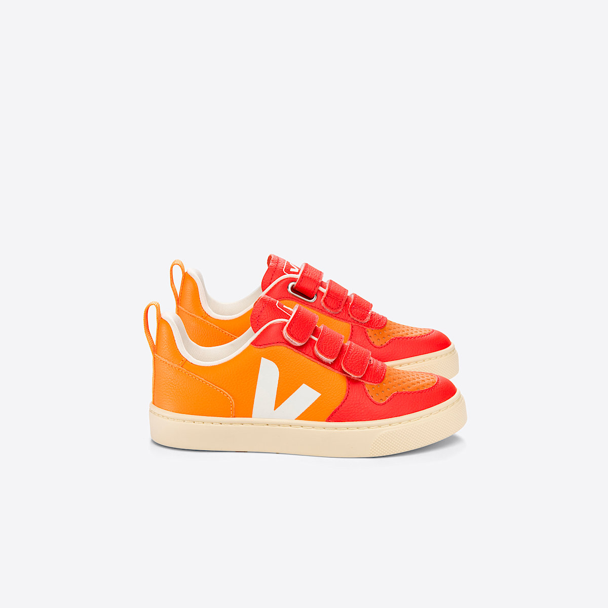 veja sneakers small-v-10 cuero naranja CV0503283 Lateral view