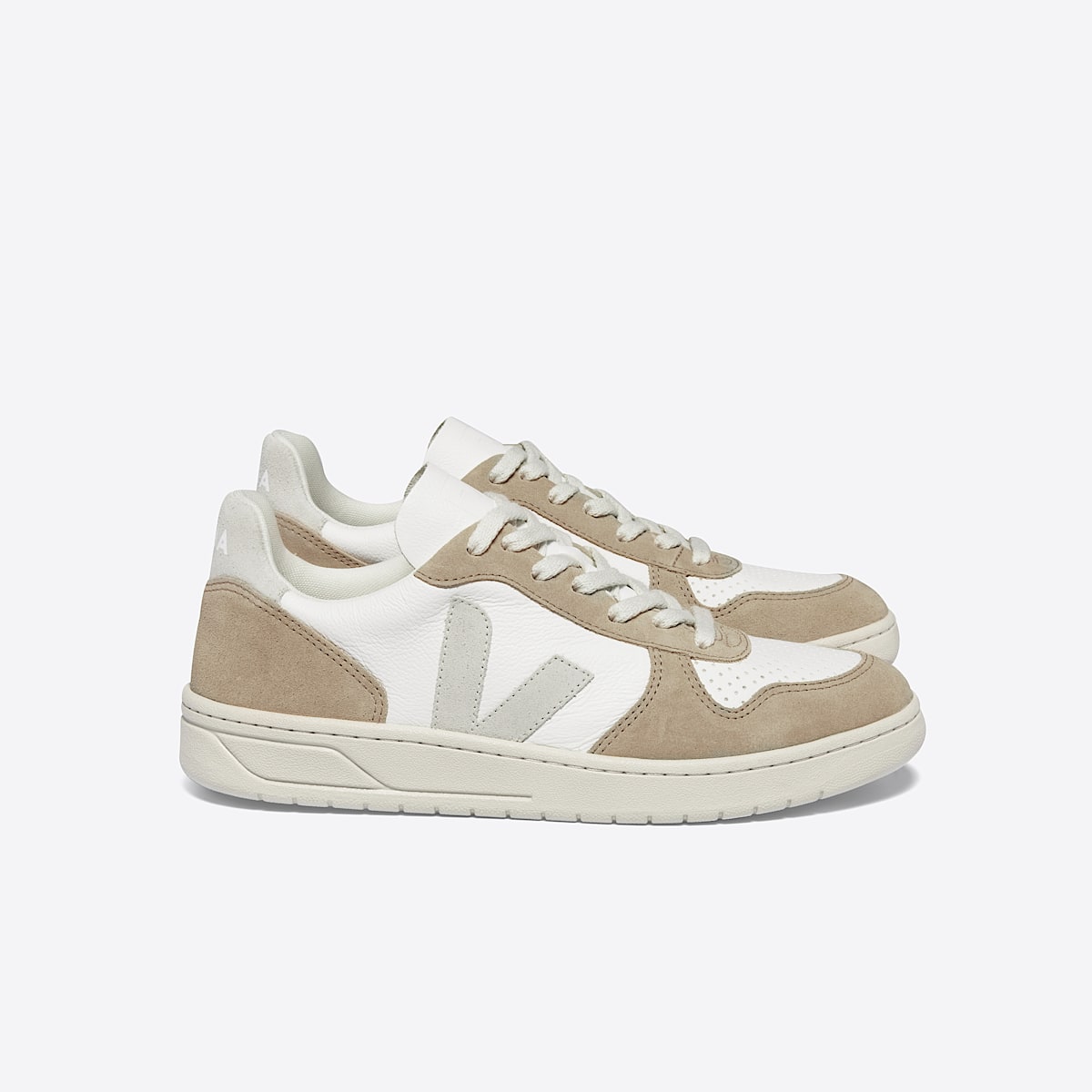 veja sneakers v-10 皮革 白色 VX0503298 Lateral view