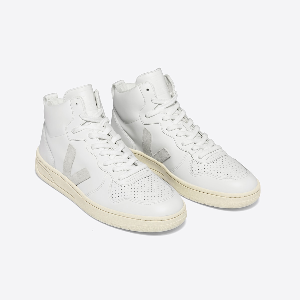 veja sneakers v-15 lær hvit VQ0201270 Top view