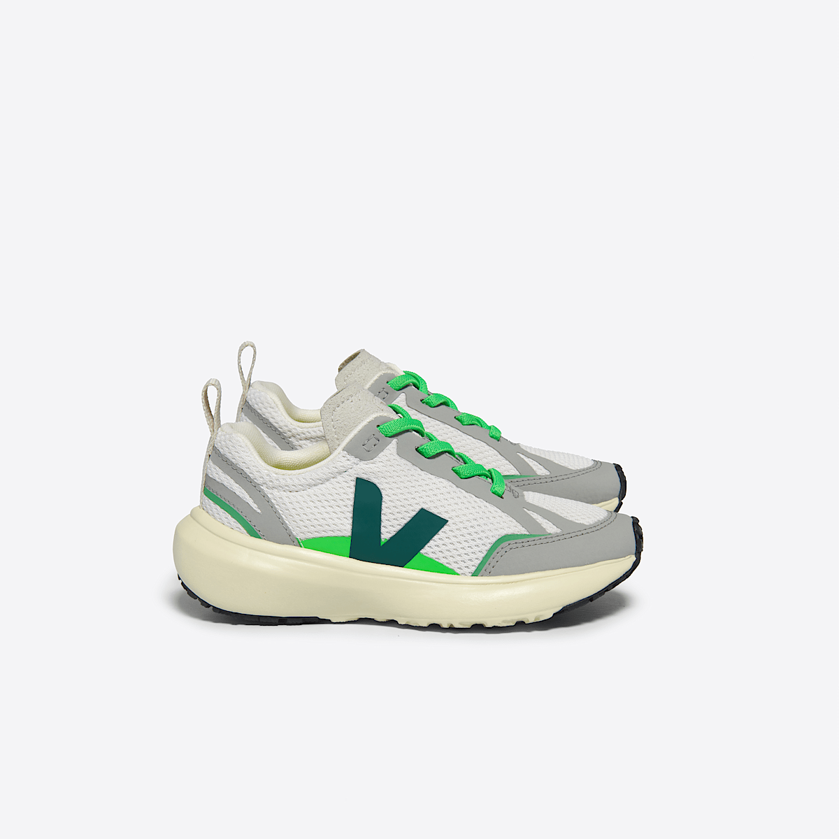 veja baskets small-canary-light recyclé gris YL1803820 Lateral view