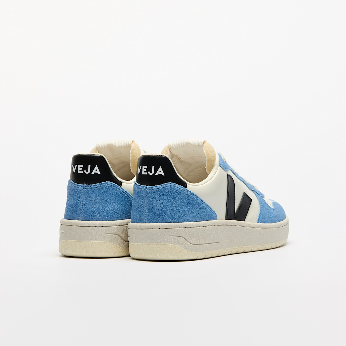 veja sneakers v-10-prime 皮革 蓝色 VI0220503 Back view