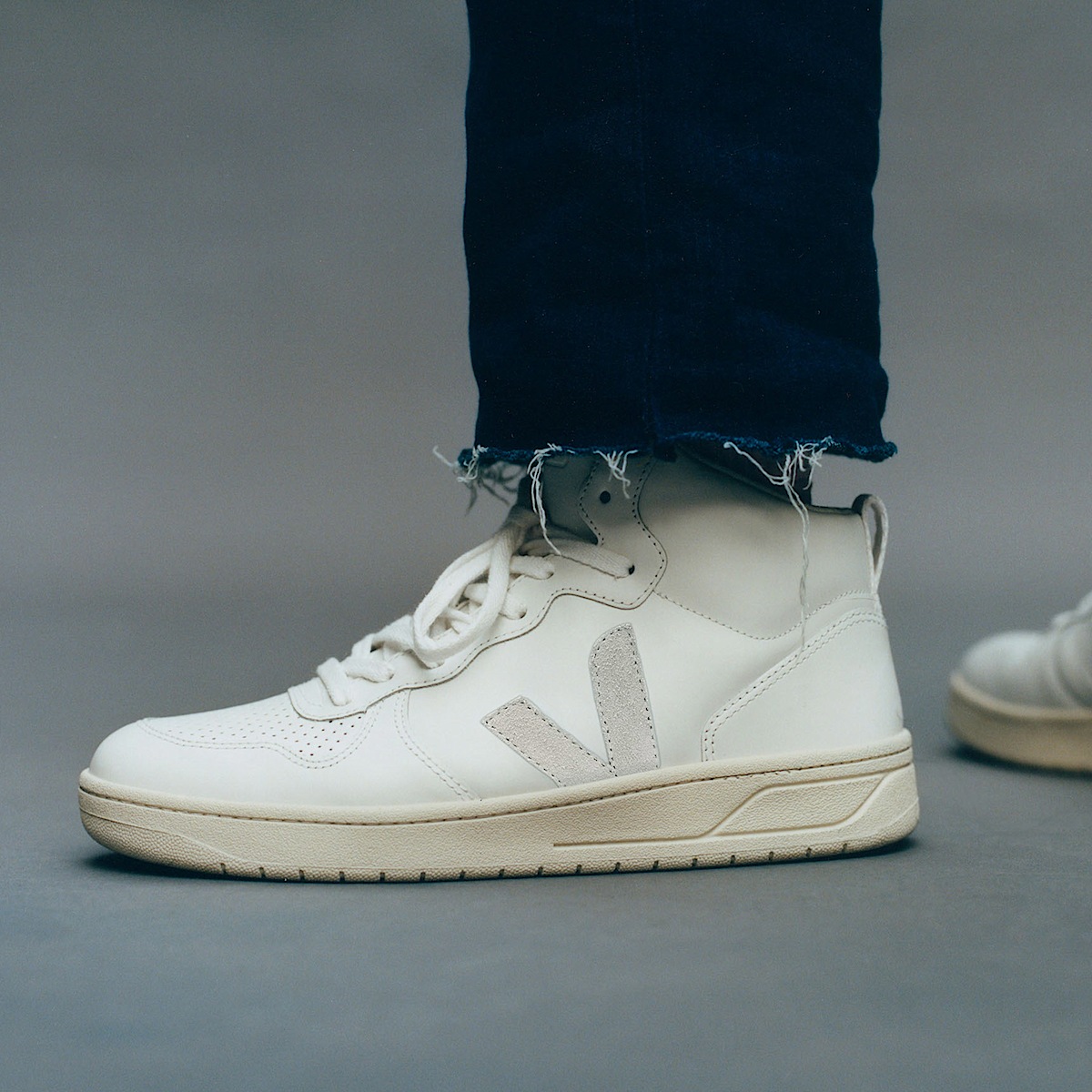 veja sneakers v-15 lær hvit VQ0201270
