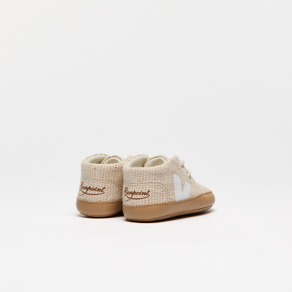 veja baskets veja-x-bonpoint-(baby) jute beige BP1620725 Back view