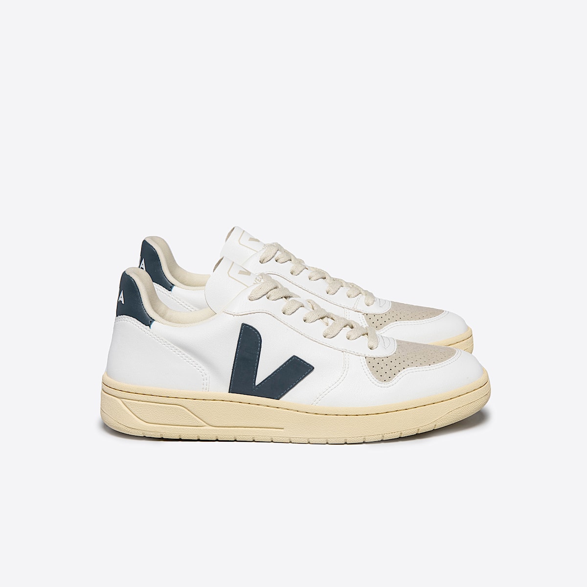 veja sneakers v-10 皮革 白色 VX0703272 Lateral view