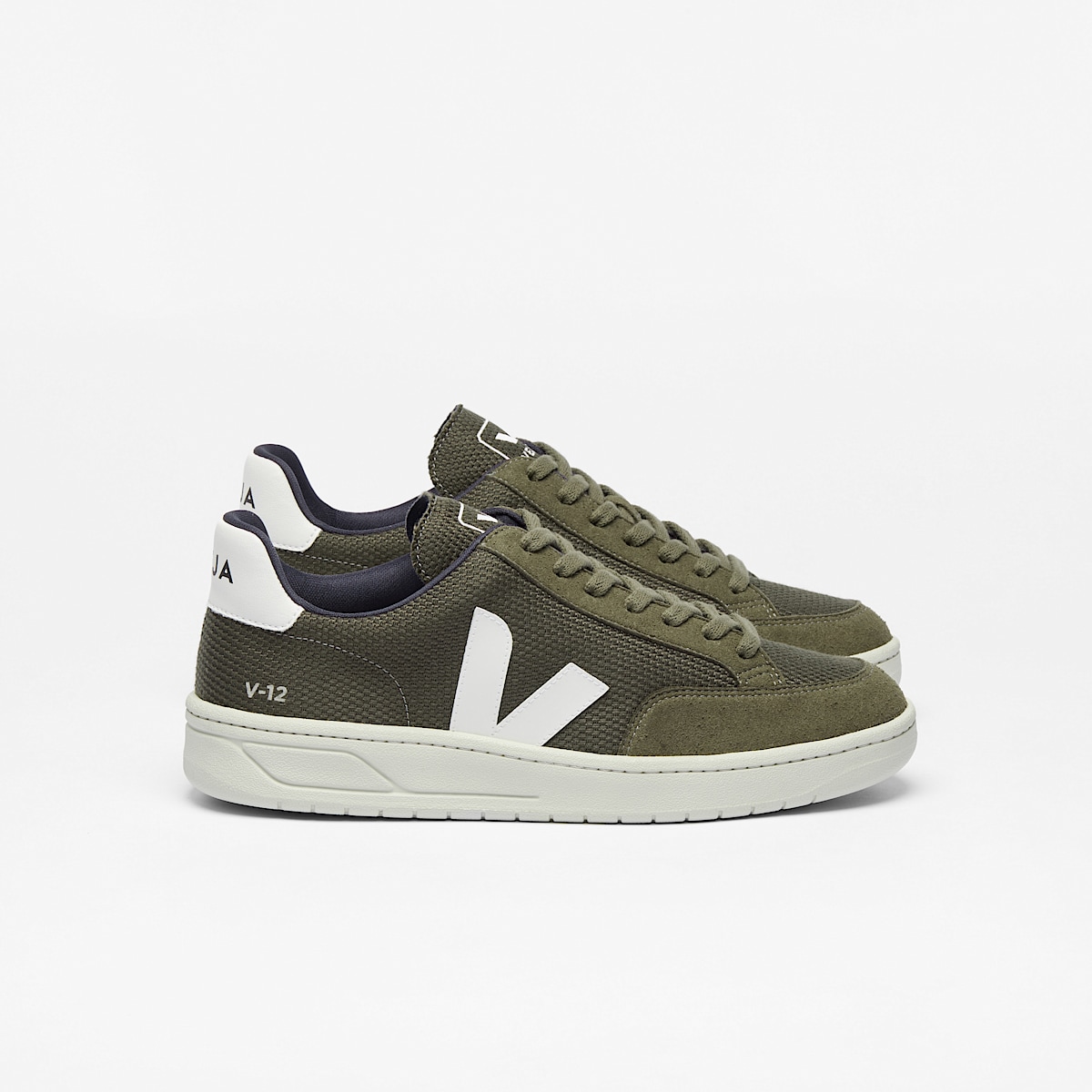 veja baskets v-12 recyclé vert XD0102820 Lateral view
