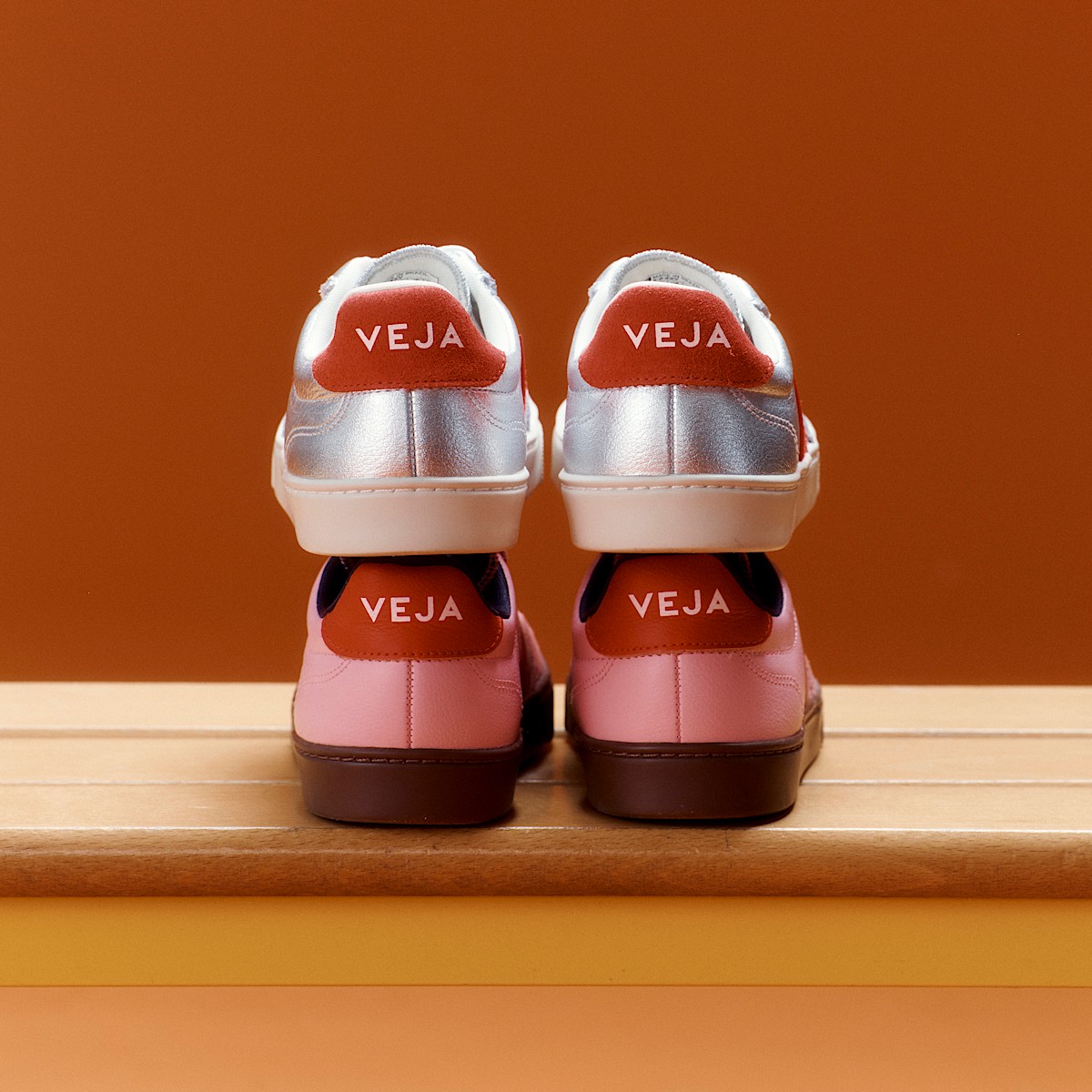 veja sneakers small-volley organic-leather silver SY2021183