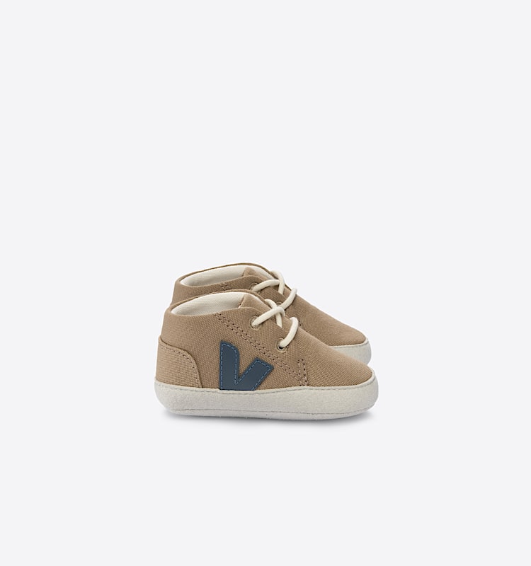 veja baskets baby coton-biologique marron BB0103258 Lateral view