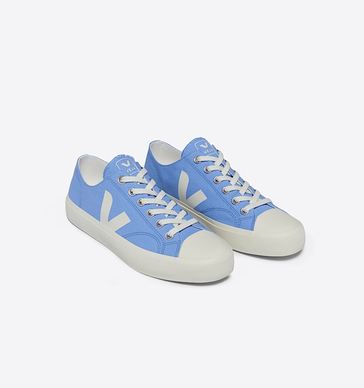 veja zapatillas wata-ii-low algodón-orgánico azul PL0103515 Top view