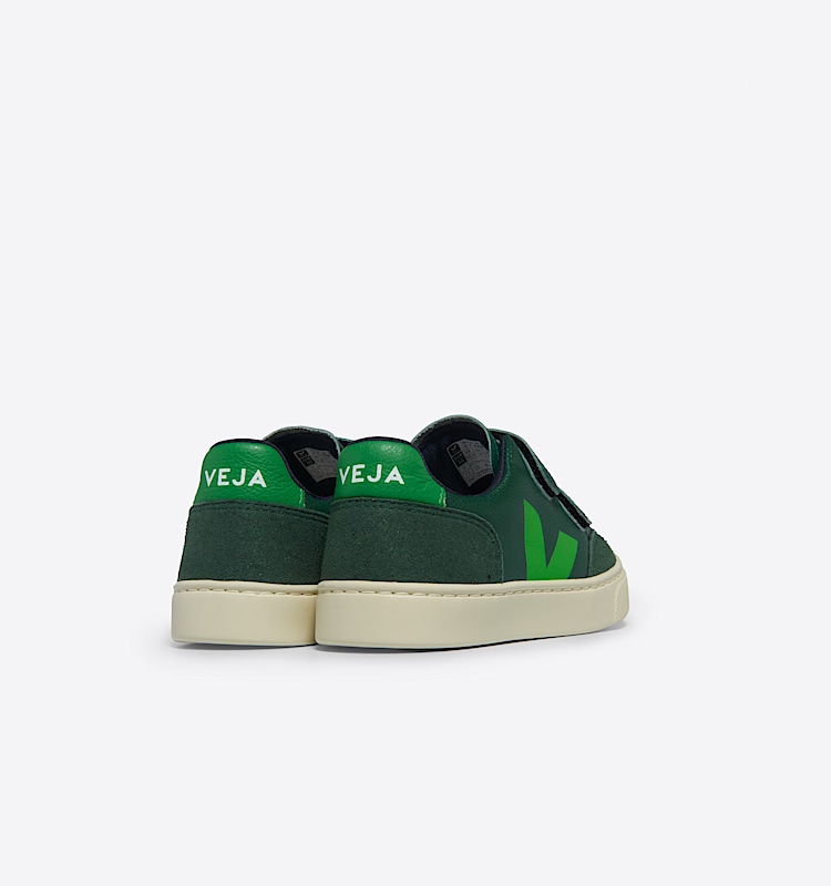 veja sneakers small-v-12 皮革 绿色 XV0503796 Back view