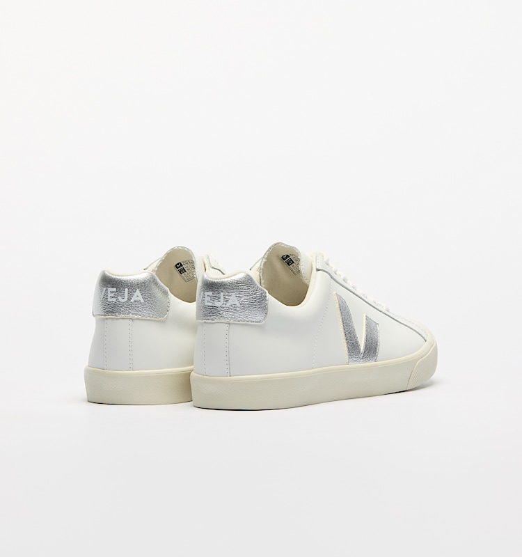 veja sneakers esplar-logo 皮革 白色 EO0203883 Back view