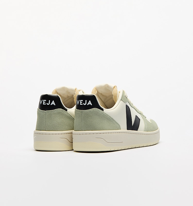 veja sneakers v-10-prime leather green VI0220500 Back view