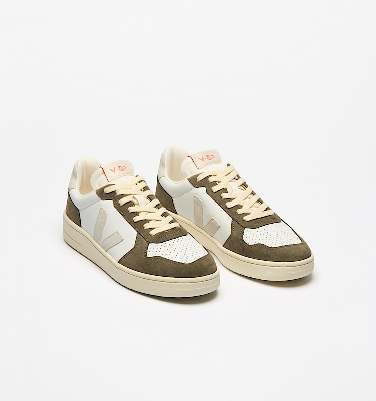 veja baskets v-82 cuir vert VE3320757 Top view