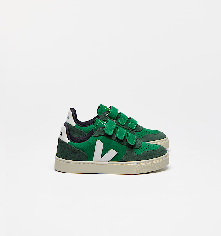 veja sneakers small-v-10 麂皮 绿色 CV0320621 Lateral view