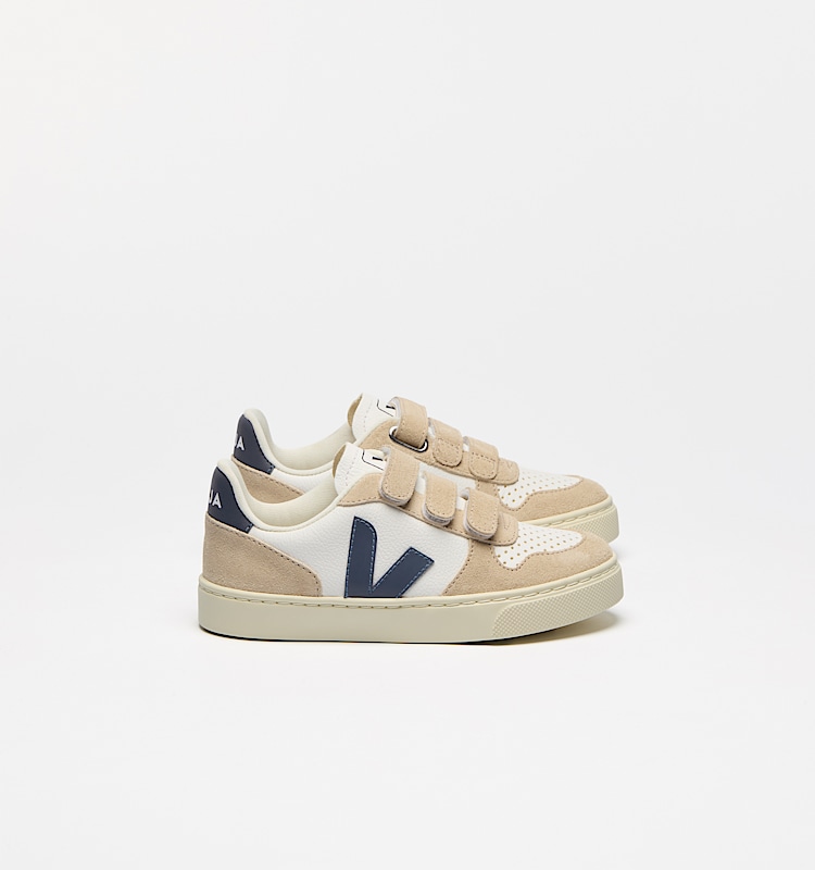 veja sneakers small-v-10 皮革 米色 CV0520617 Lateral view