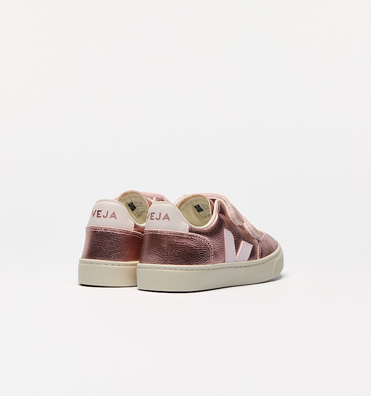 veja sneakers small-v-12 皮革 粉色 XV0520609 Back view