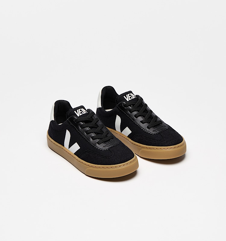 veja sneakers small-volley organic-cotton black SY0120632 Top view