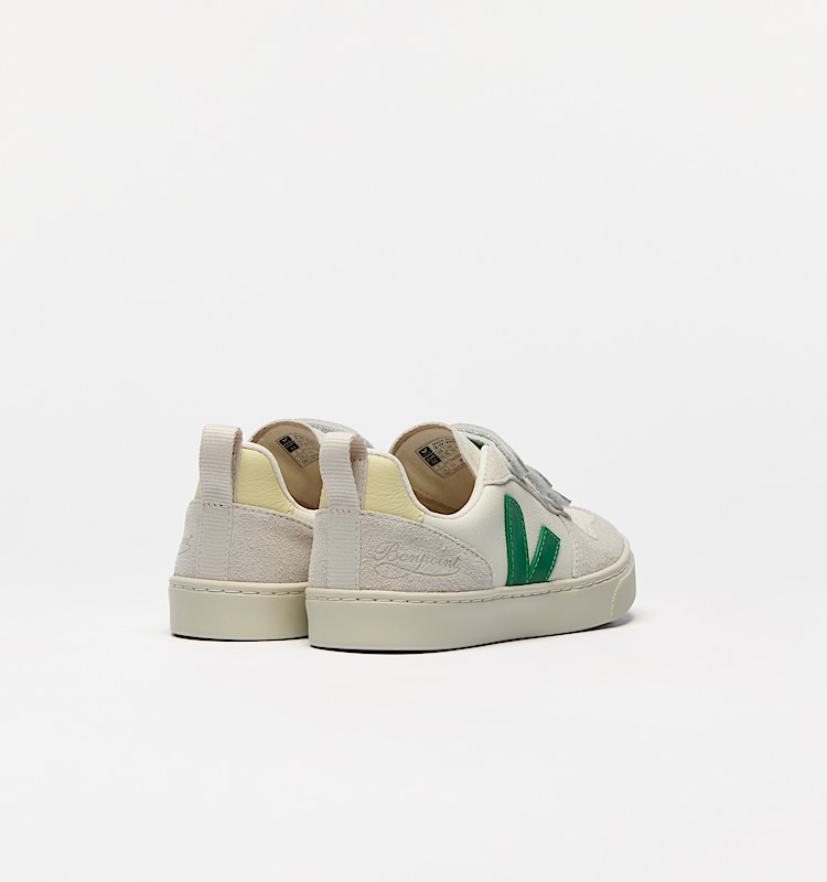 veja sneakers small-v-10-veja-x-bonpoint leather green BO0520722 Back view