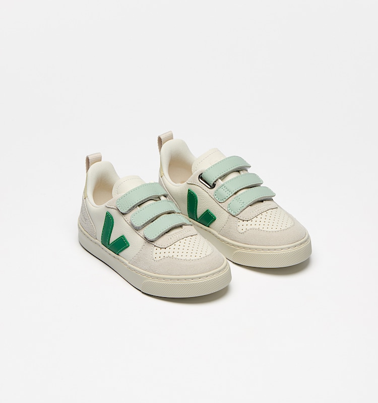 veja sneaker small-v-10-veja-x-bonpoint leder grün BO0520722 Top view