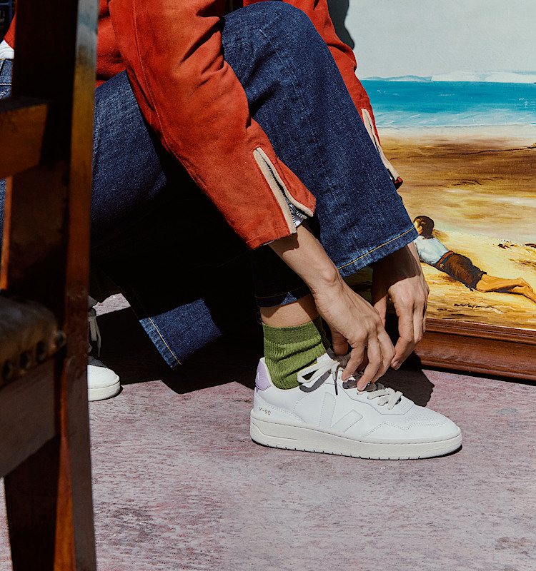 veja sneakers v-90 pelle-biologica bianco VD2003708