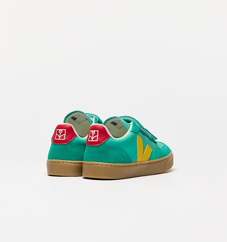 veja baskets veja-x-the-campamento cuir-biologique vert TC2020703 Back view