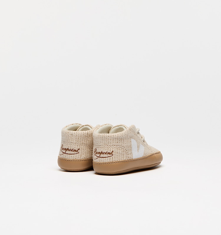 veja sneakers veja-x-bonpoint-(baby) juta beige BP1620725 Back view