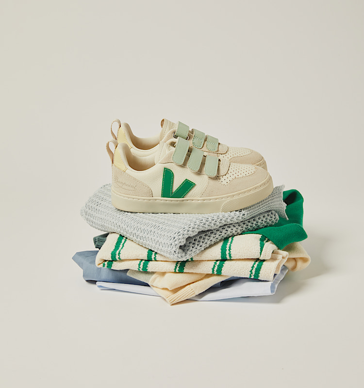 veja sneakers small-v-10-veja-x-bonpoint 皮革 绿色 BO0520722