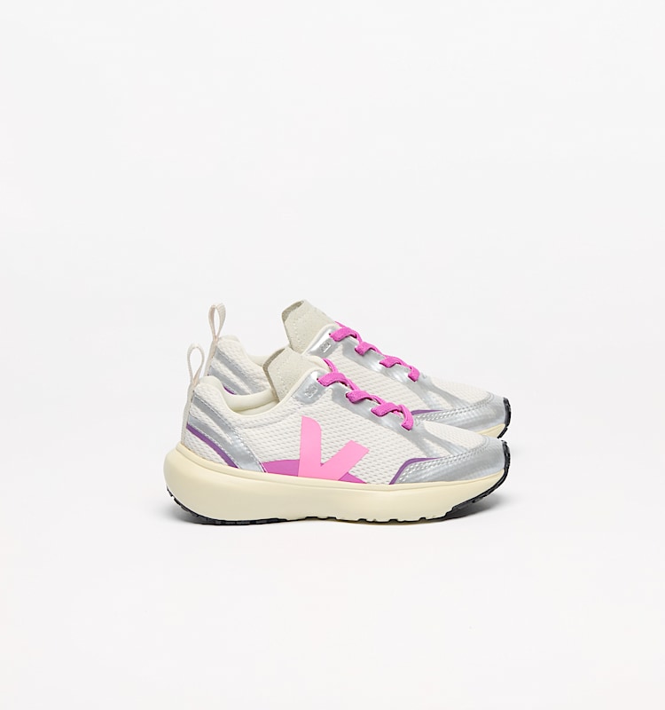veja zapatillas small-canary-light reciclado plata YL1803821 Lateral view