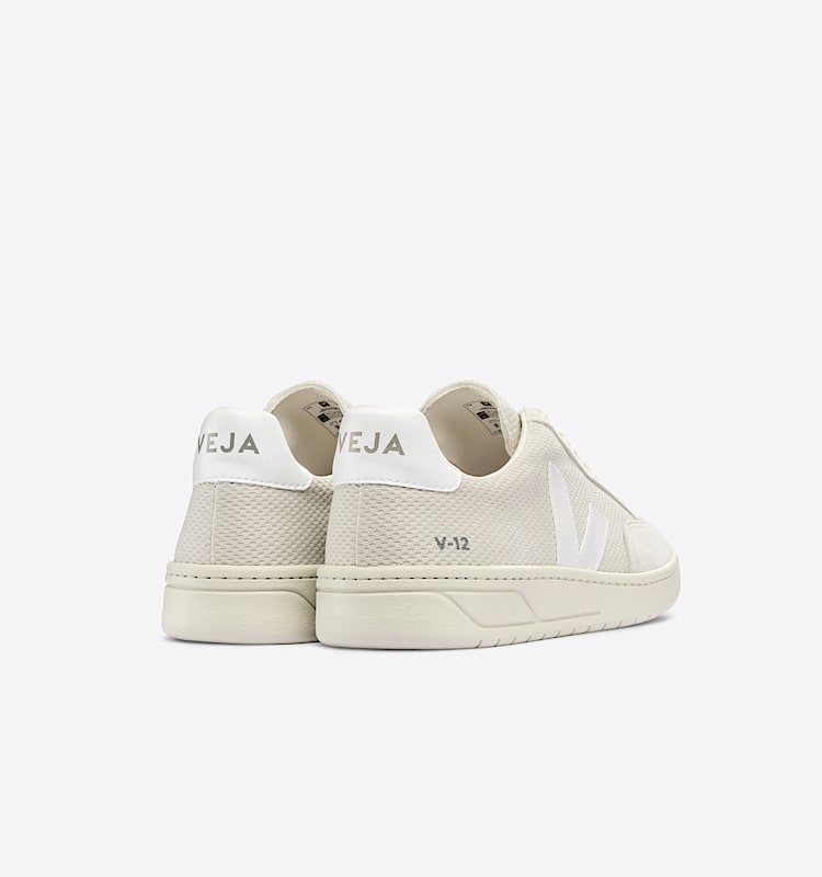 veja baskets v-12 recyclé beige XD1803106 Back view