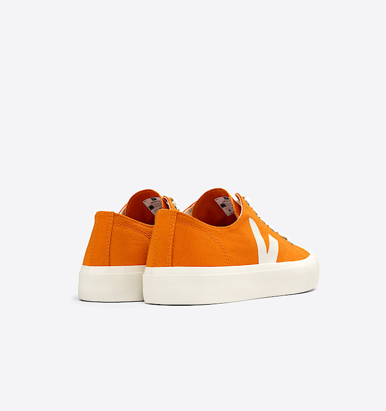 veja baskets wata-ii-low coton-biologique orange PL0103175 Back view