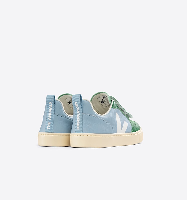 veja sneakers small-v-10 cuir bleu CV0503274 Back view