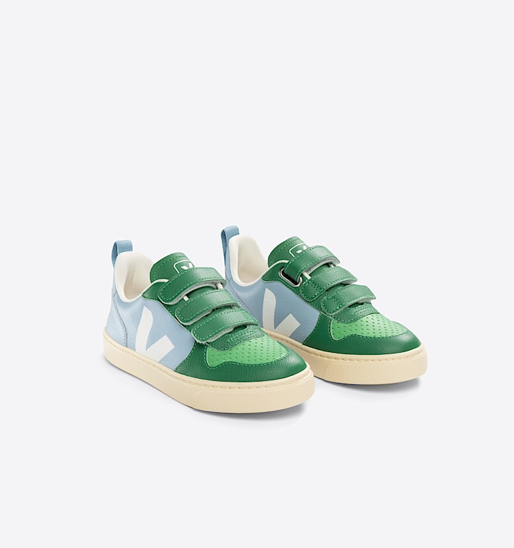 veja sneakers small-v-10 cuir bleu CV0503274 Top view