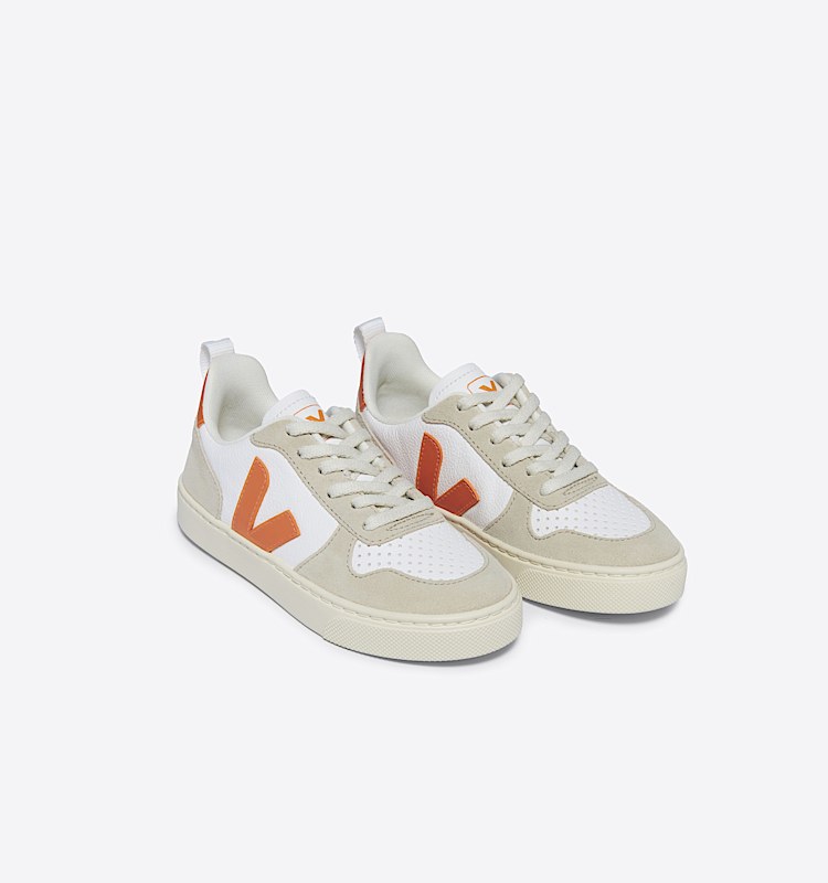 veja sneakers small-v-10-laces cuir blanc CX0503615 Top view