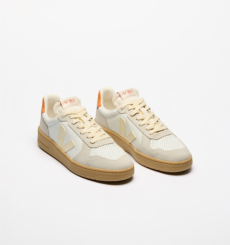 veja baskets v-82 cuir gris VE3320758 Top view