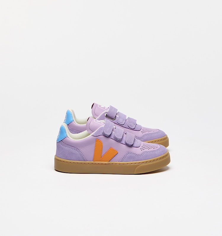 veja zapatillas veja-x-the-campamento cuero-orgánico morado TC2020704 Lateral view