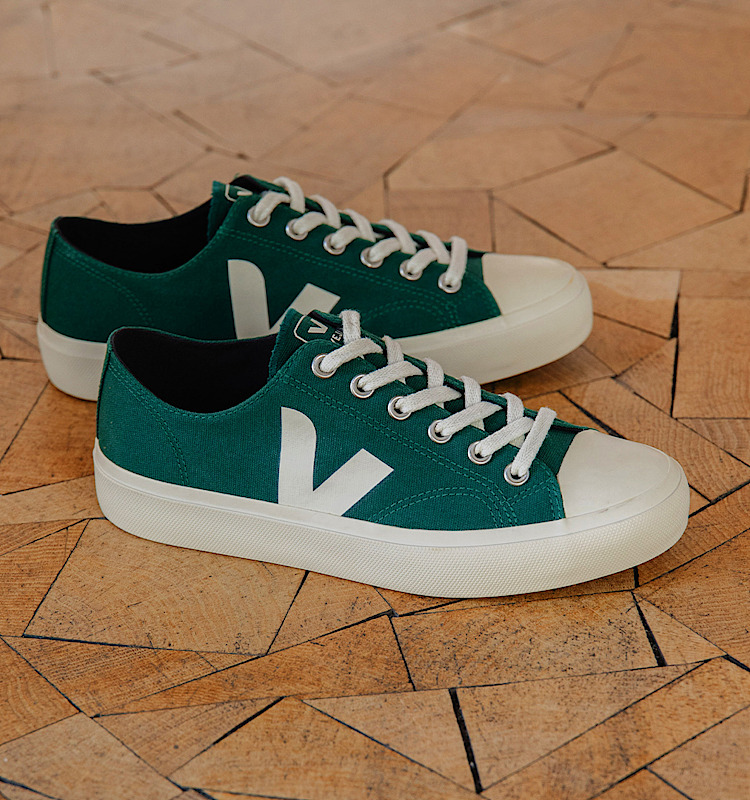 veja baskets wata-ii-low coton-biologique vert PL0102836