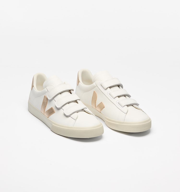 veja sneakers recife-logo 皮革 白色 RC0502762 Top view