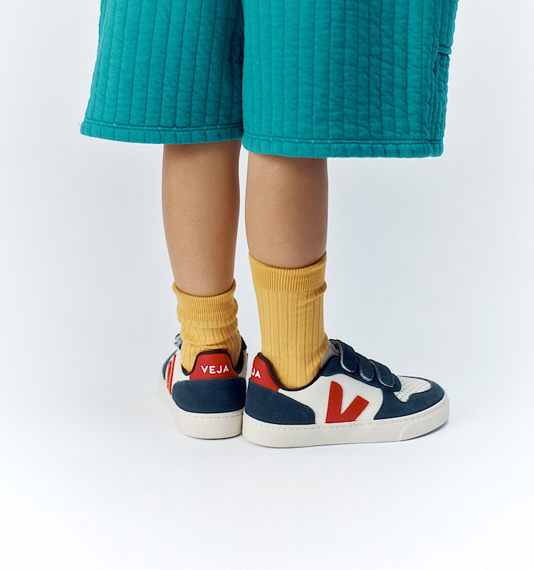 veja baskets small-v-10 cuir multicolore CV0520616