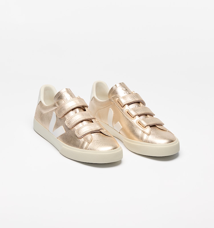 veja sneakers recife-logo 皮革 金色 RC0502418 Top view