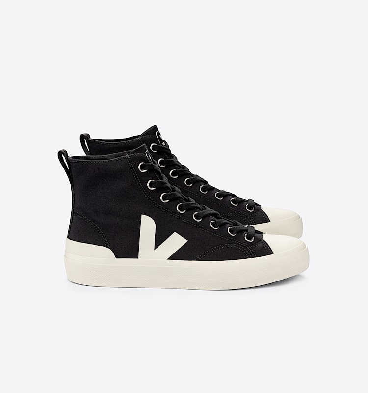 veja sneakers wata-ii organic-cotton black PA0101397 Lateral view