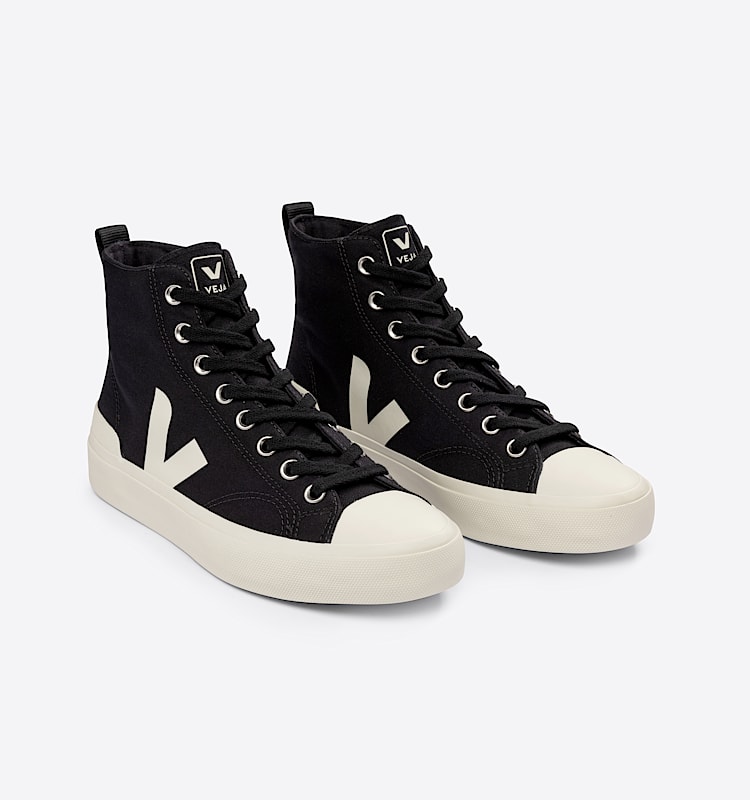 veja zapatillas wata-ii algodón-orgánico negro PA0101397 Top view
